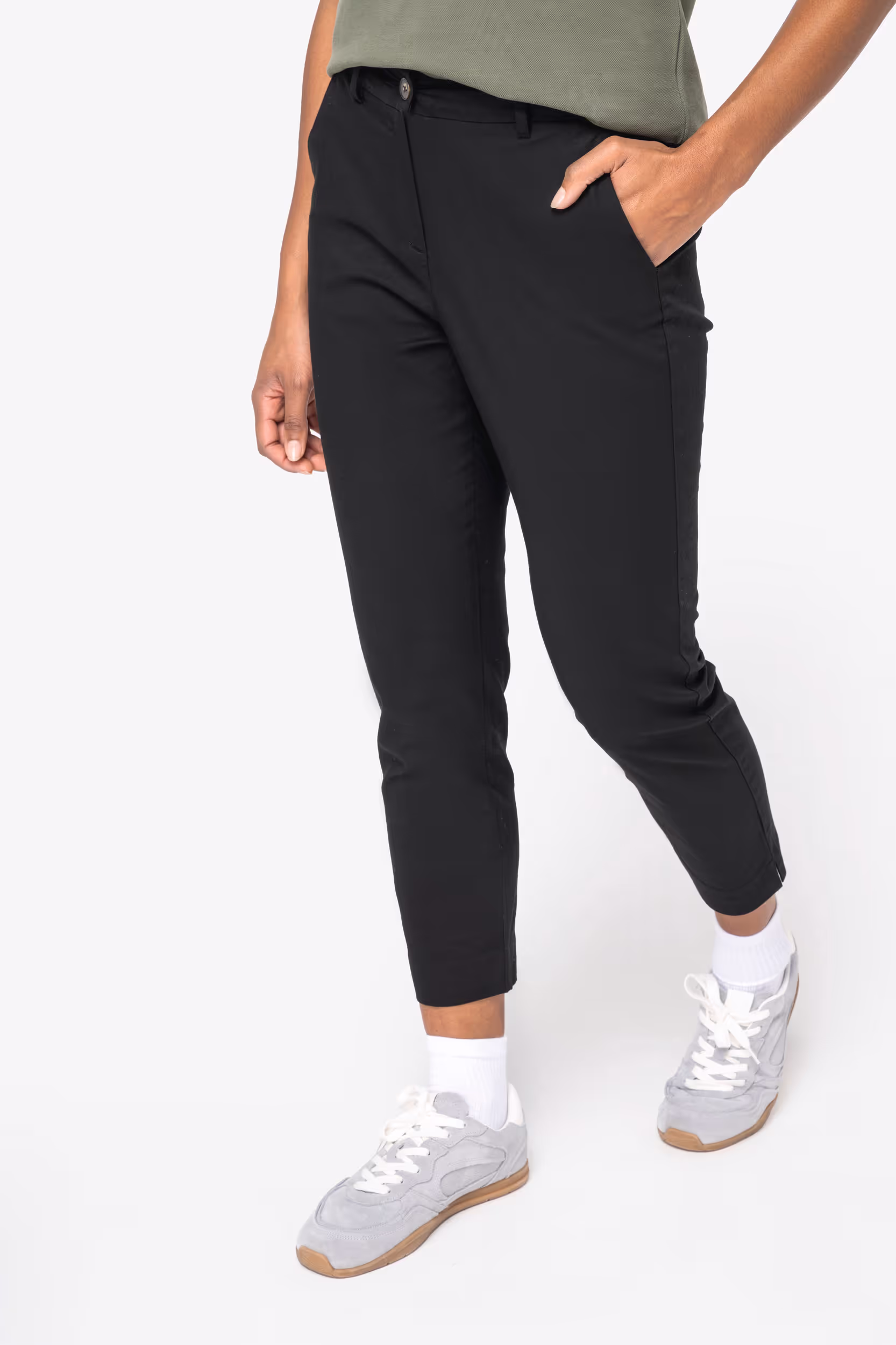 Calças chino 7/8 eco-responsáveis de senhora